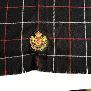 Lauren, Ralph Lauren black checkered extra large women scarf